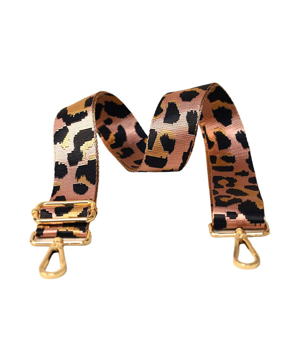 Leopard strap shoulder strap 40x140cm pink and black
