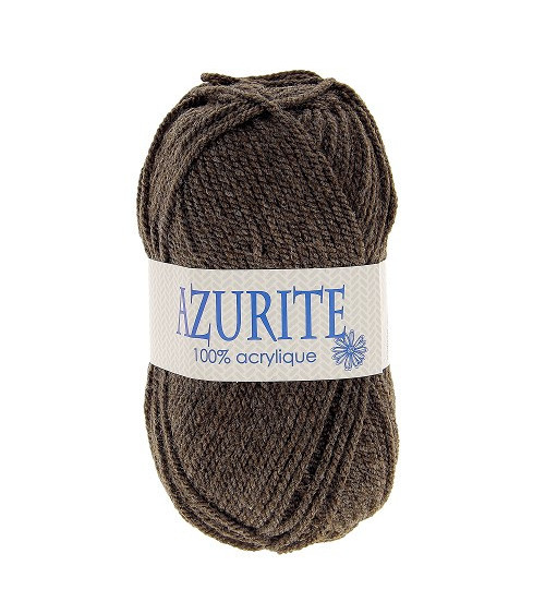 Packung mit 10 Knäueln Azurite-Strickwolle, 100 % Acryl, marron 0029