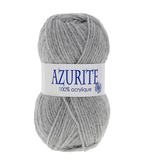 Lot de 10 pelotes de laine à tricoter Azurite 100% acrylique gris 0579