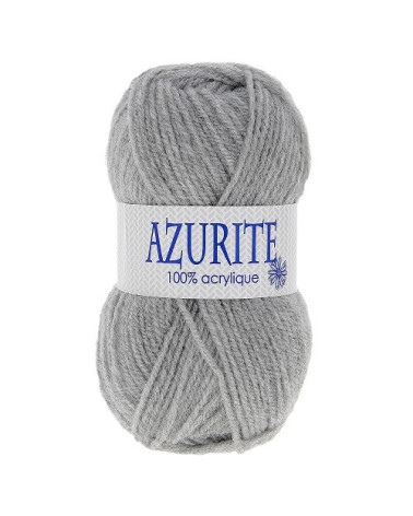 Lot de 10 pelotes de laine à tricoter Azurite 100% acrylique gris 0579