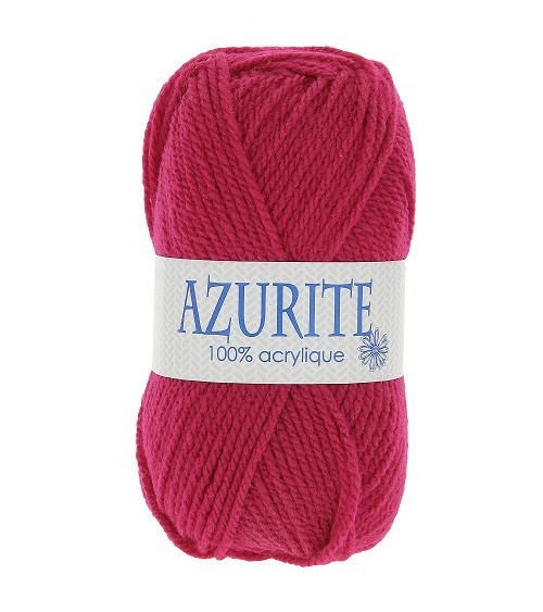 Lote de 10 ovillos de lana para tejer Azurita 100% acrílico rosa frambuesa 3019