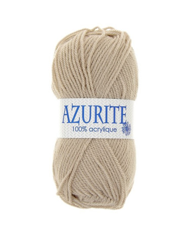 Lot de 10 pelotes de laine à tricoter Azurite 100% acrylique beige 31883