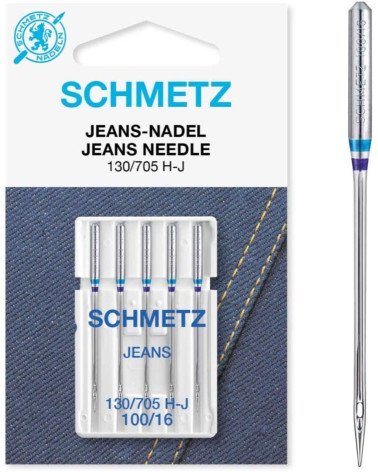 5 Schmetz universal needles 130/705 H-J jeans size 100