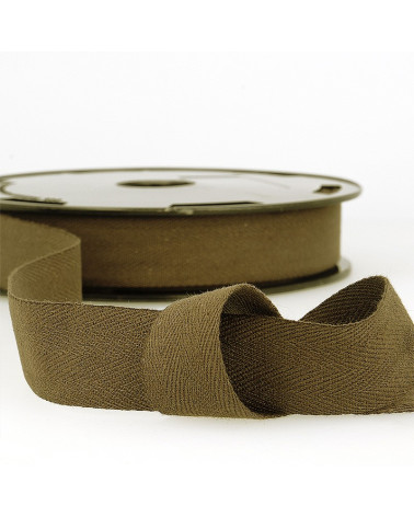 50-m-Spule. Baumwolltwill. Dunkles Khaki