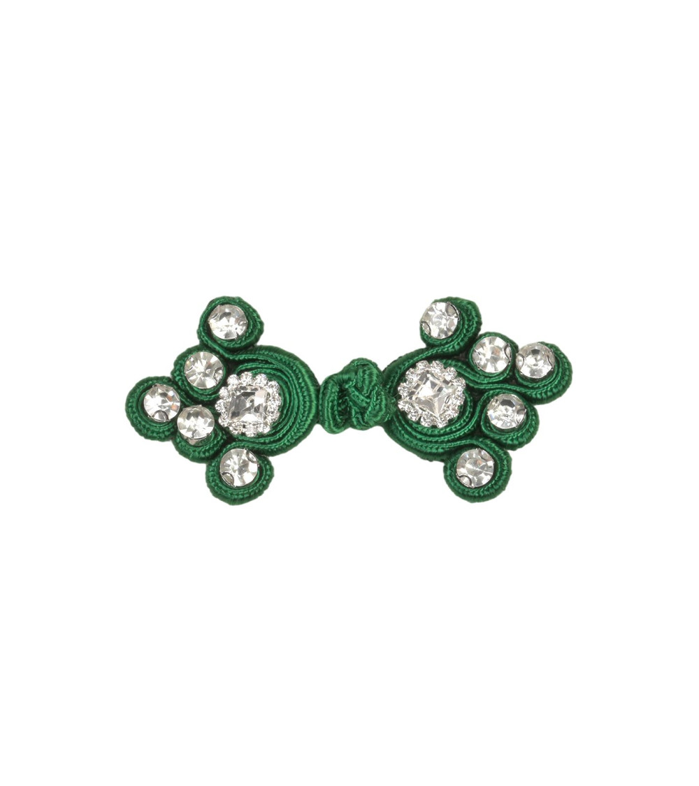 Brandenburg textile rhinestones 75mm fir green