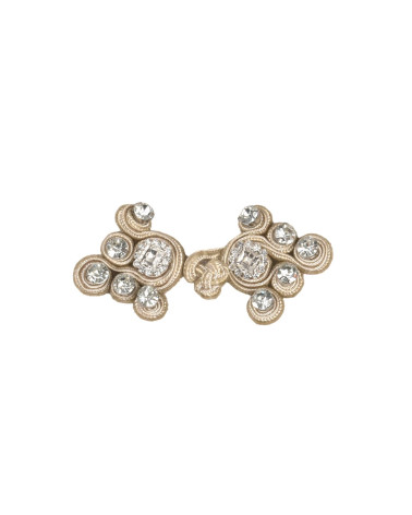 Brandenburg textile rhinestones 75mm beige