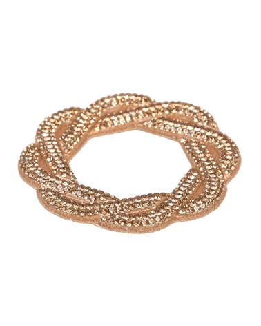 Lot de 3 motifs entrelacs perles thermocollant 60mm or