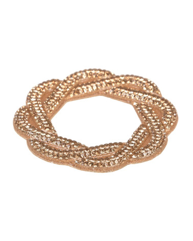 Set of 3 interlacing patterns iron-on beads 60mm gold