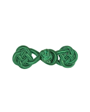 Set of 5 textile frogs 75mm pine green