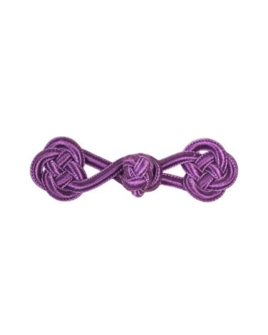 Lot de 5 brandebourgs textile 75mm violet lilas