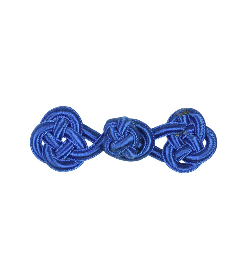 Lot de 5 brandebourgs textile 75mm bleu marine