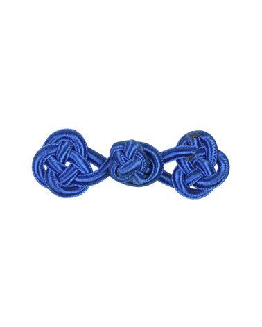 Lot de 5 brandebourgs textile 75mm bleu marine