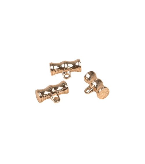 Set of 6 metal buttons mini buchette 14mm gold
