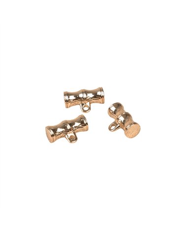 Lot de 6 boutons métal mini buchette 14mm or