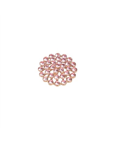 Bouton strass rose layette