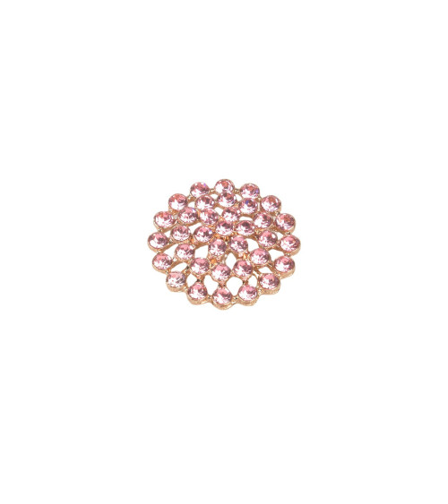 Conjunto de 3 botones de strass rosa bebé