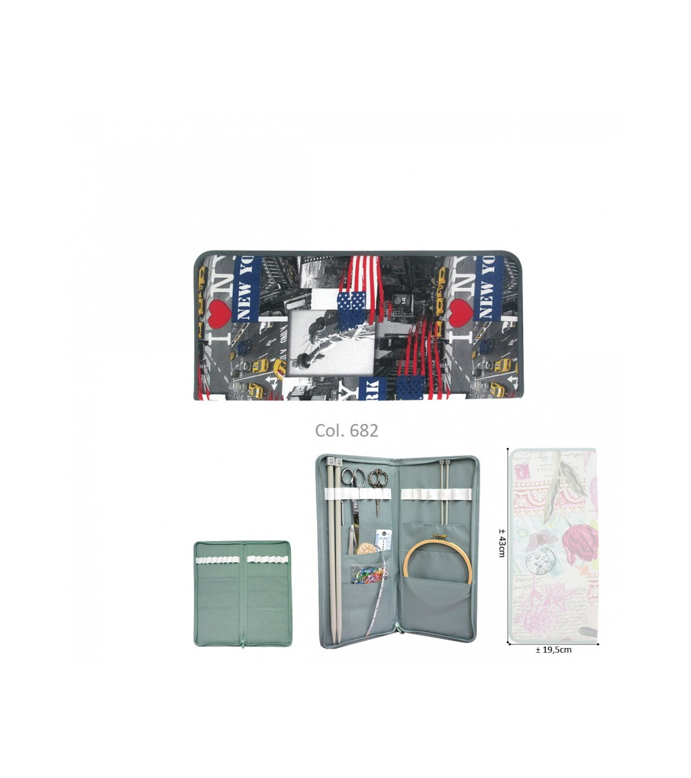 Porta ferri da maglia 43x20 cm New York