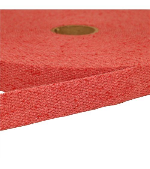 Bobine 20m sangle chinée rouge