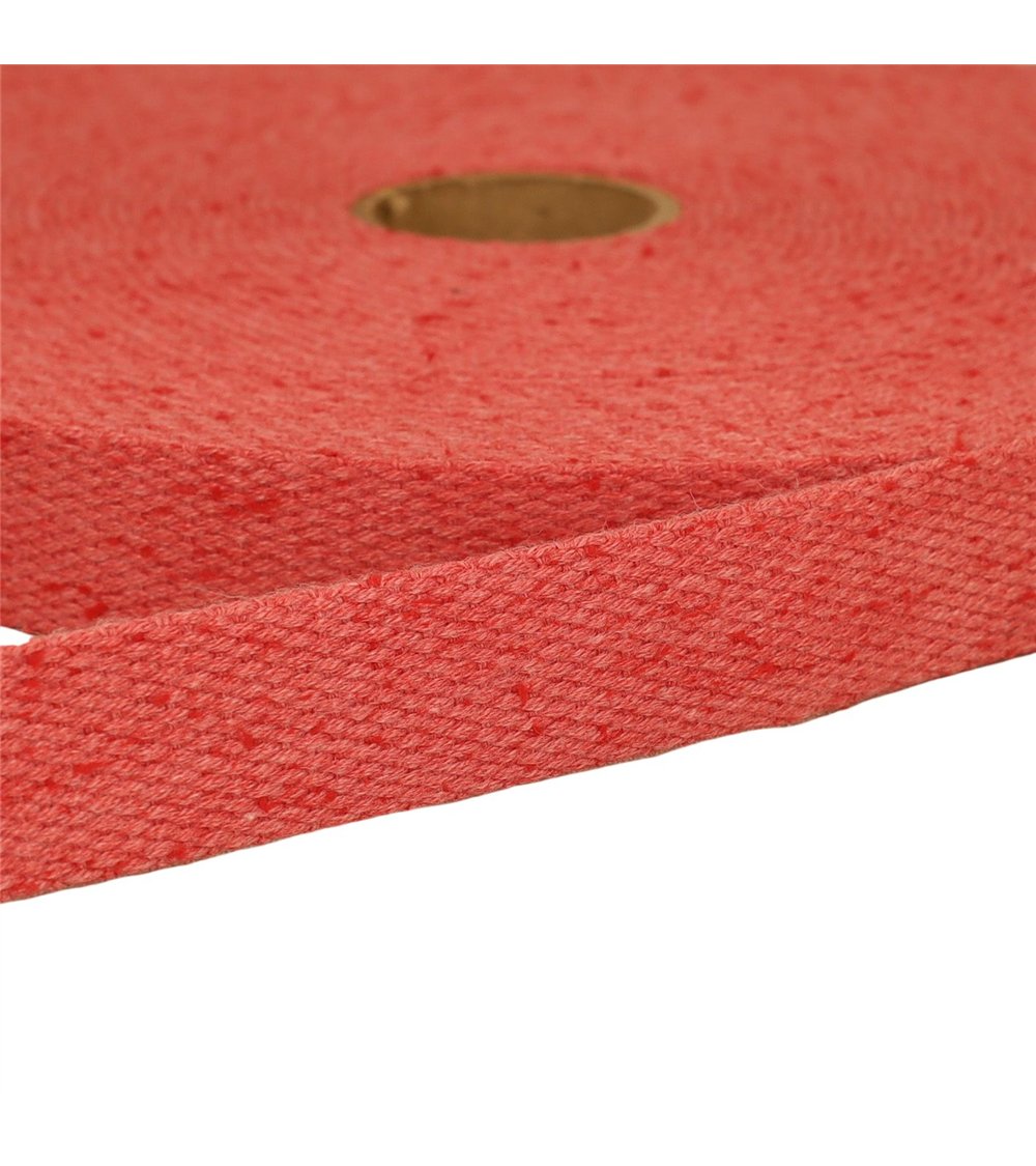 Bobine 20m sangle chinée rouge