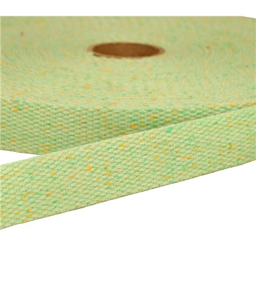Bobine 20m sangle chinée vert nil