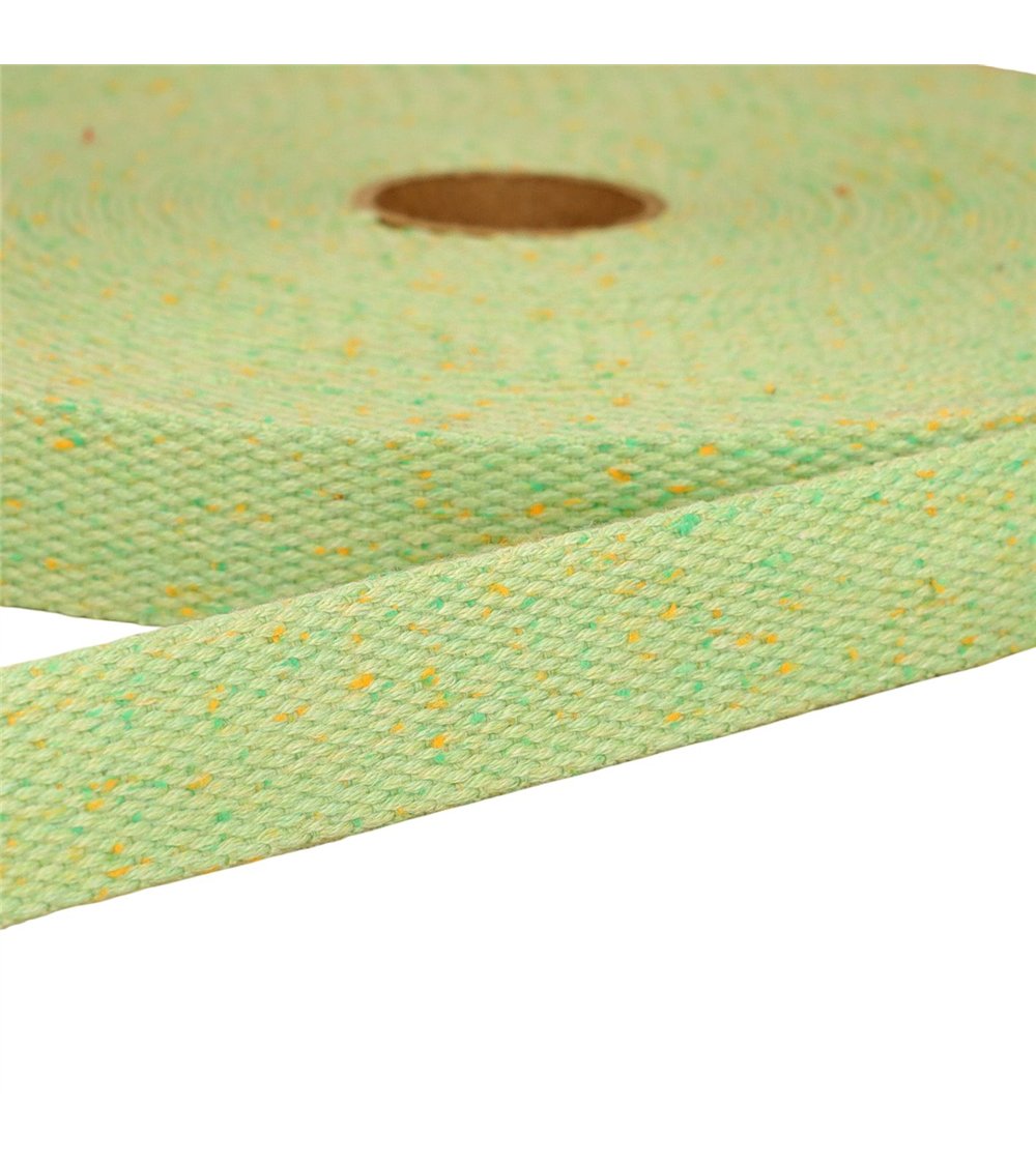 Bobine 20m sangle chinée vert nil