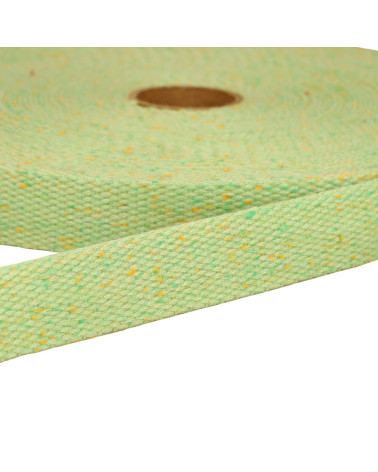 Bobina da 20 m di fettuccia screziata e verde