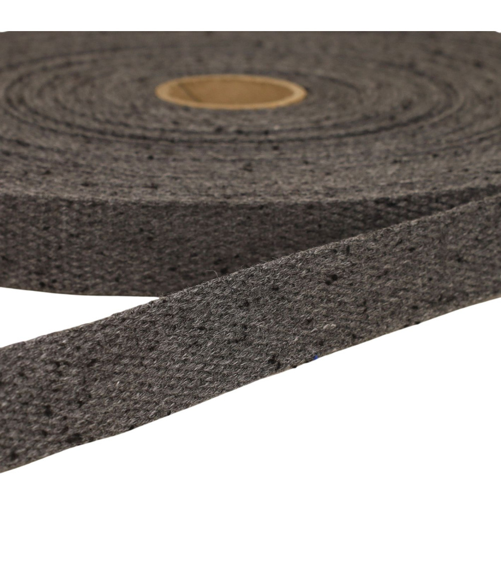 20 m Rolle schwarz meliertes Gurtband