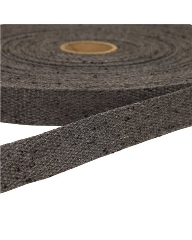 Bobine 20m sangle chinée noir