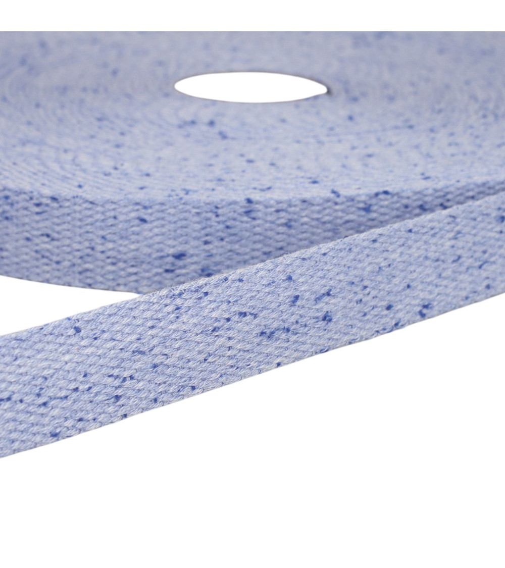 Bobina da 20 m di fettuccia screziata blu lavanda