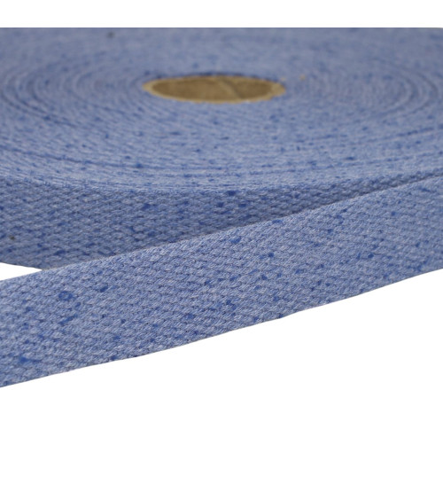 Bobina da 20 m di fettuccia screziata blu reale