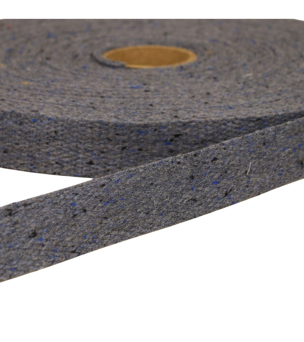 Bobina da 20 m di fettuccia screziata blu scuro