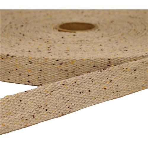 Bobine 20m sangle chinée beige