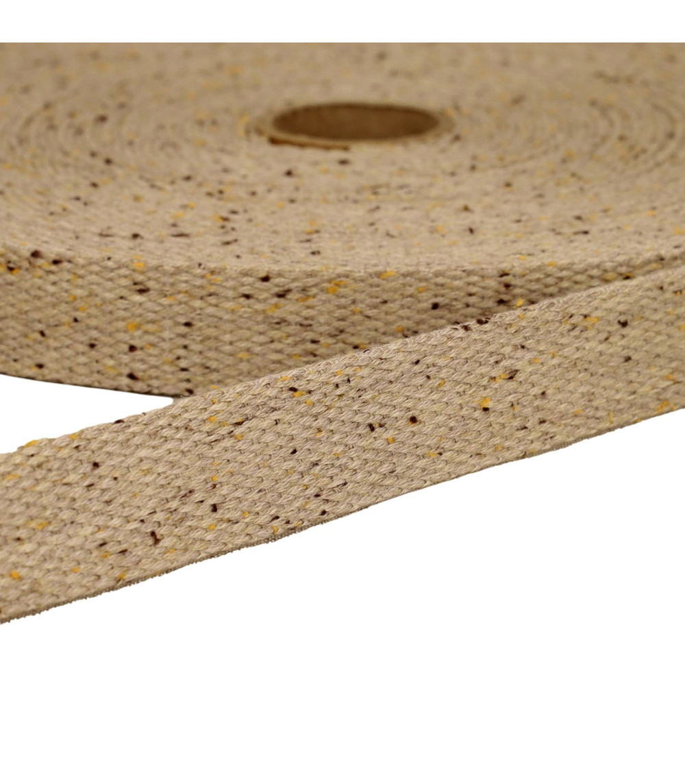 Bobina da 20 m di fettuccia beige screziata