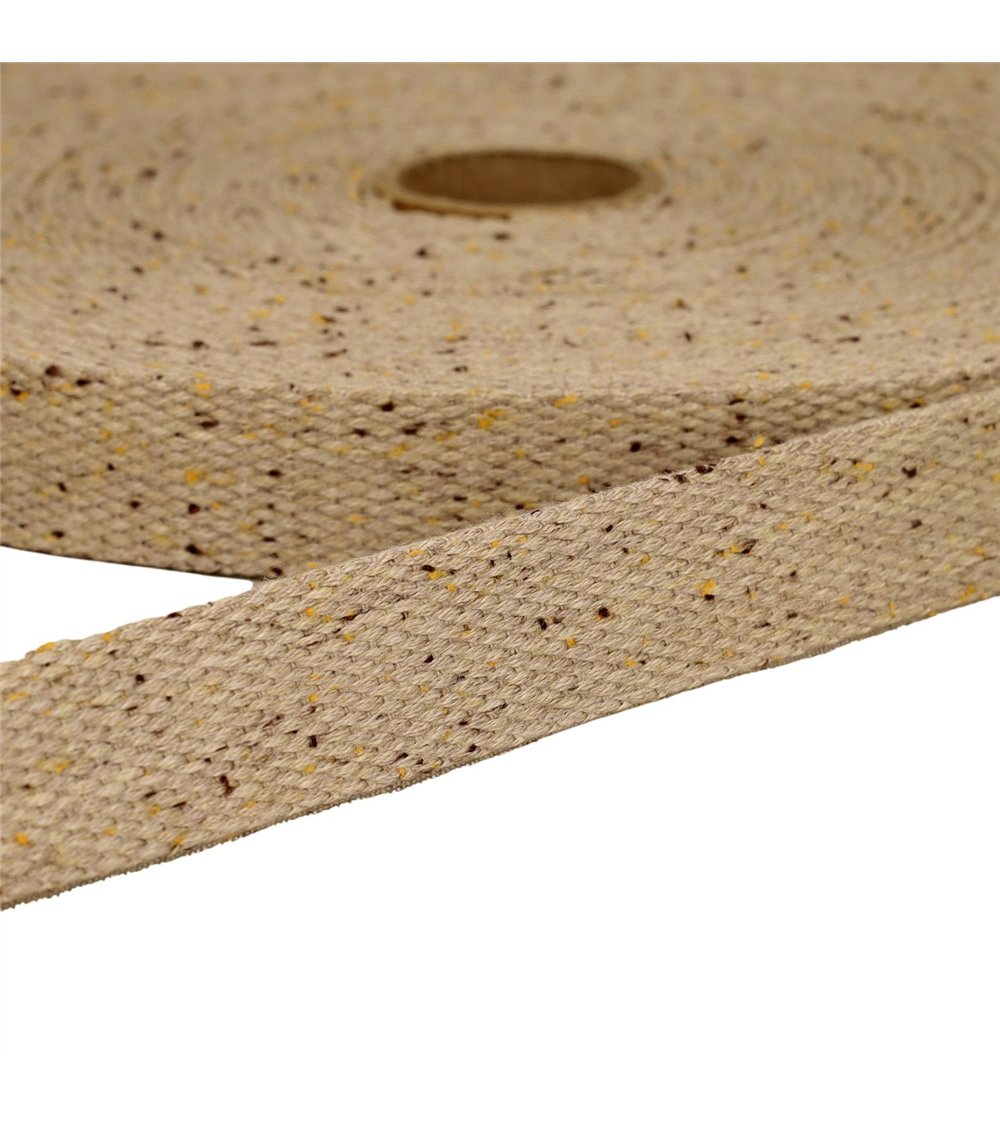 Bobine 20m sangle chinée beige