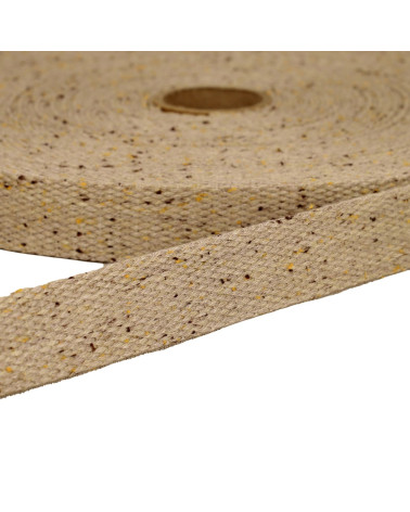 Bobina da 20 m di fettuccia beige screziata