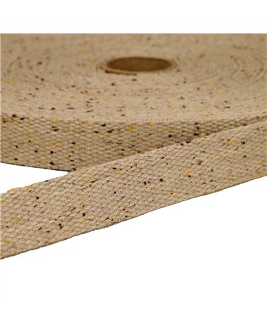 Bobine 20m sangle chinée beige