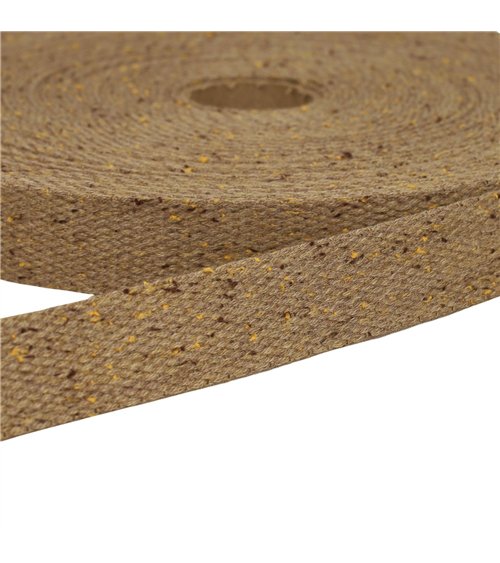 Bobine 20m sangle chinée taupe