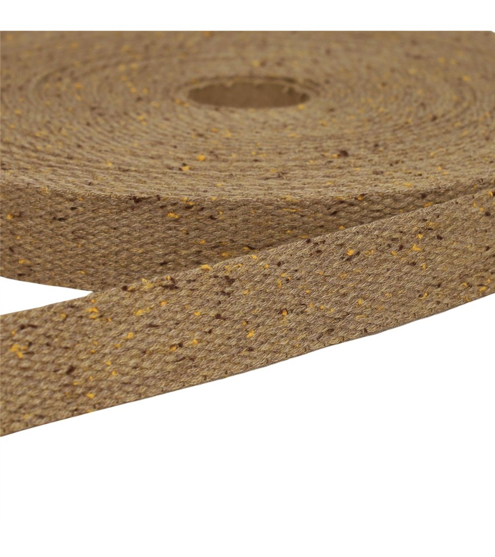 Bobine 20m sangle chinée taupe