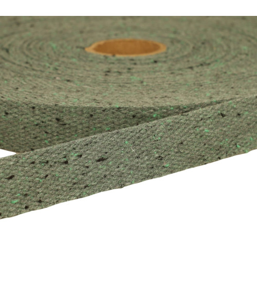 20m spool of bottle green mottled webbing