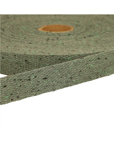 Bobine 20m sangle chinée vert bouteille