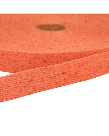 20m spool of salmon mottled webbing