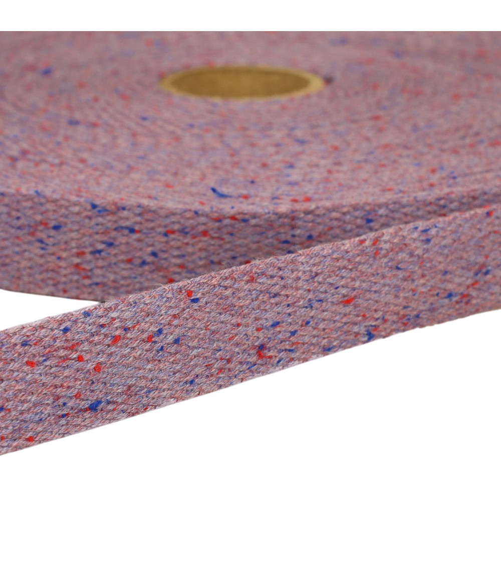 20 m lange Spule aus violett gesprenkeltem Gurtband