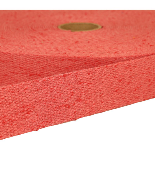 20m spool of red mottled webbing