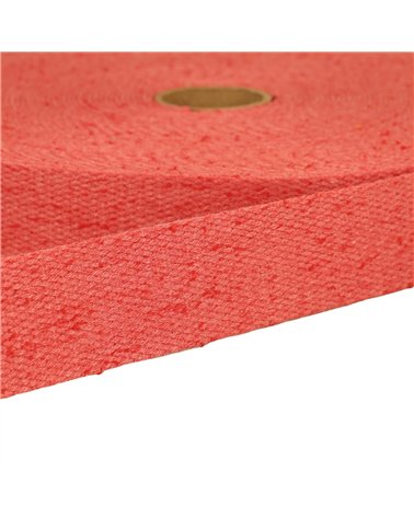 Bobine 20m sangle chinée rouge