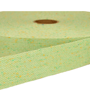 Bobina da 20 m di fettuccia screziata e verde