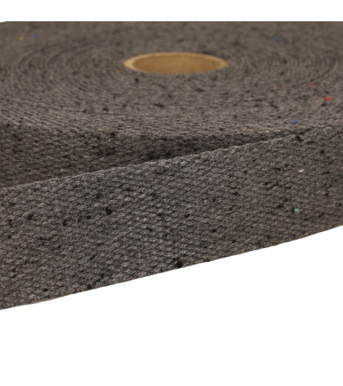 20 m Rolle schwarz meliertes Gurtband