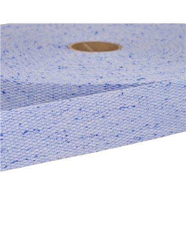 Bobine 20m sangle chinée bleu lavande