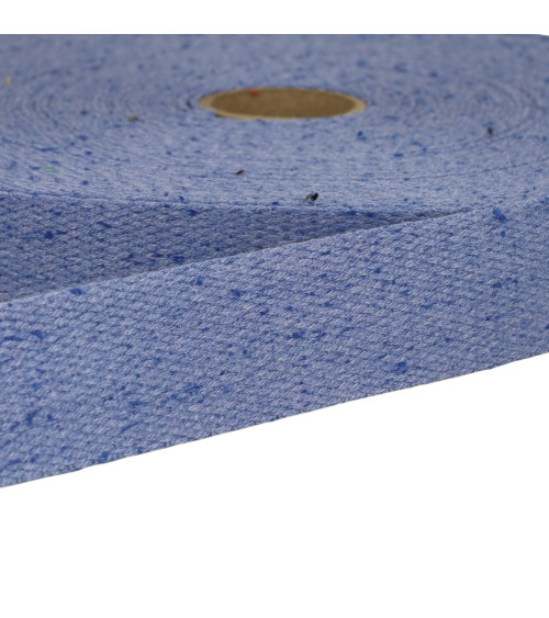 Bobina da 20 m di fettuccia screziata blu reale