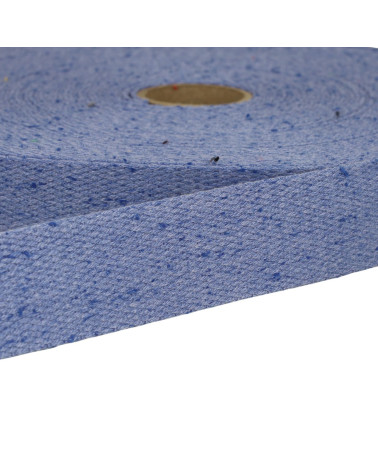 Bobina da 20 m di fettuccia screziata blu reale