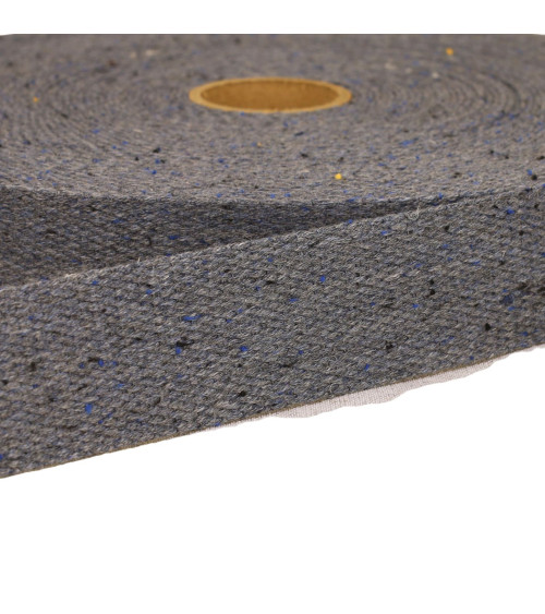 Bobina da 20 m di fettuccia screziata blu scuro